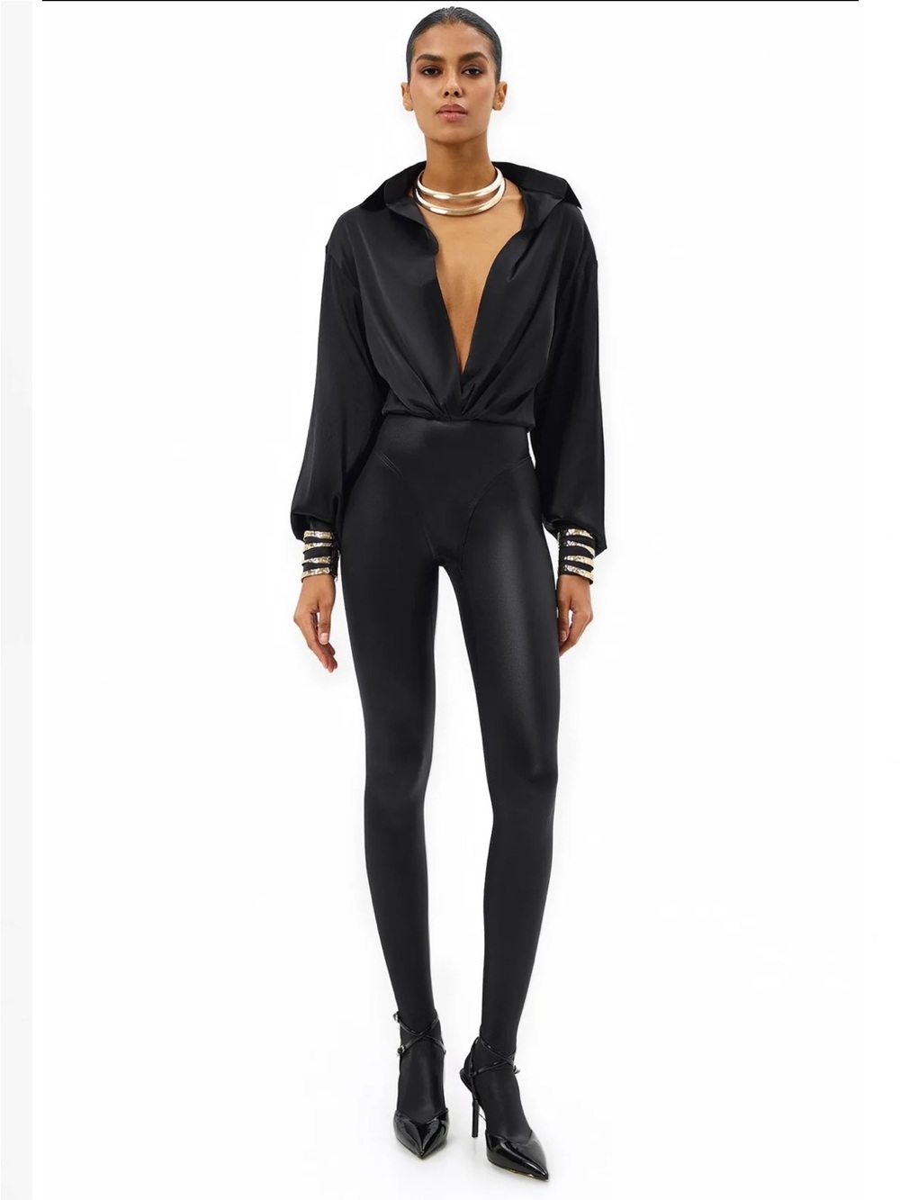 ANNAFOXY ICONIC ONE-PIECE JUMPSUIT #007 Black Size XS